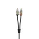Cerwin-Vega Dual Twisted 6 channel RCA Cable 6ft Black Metal Ends